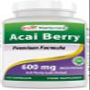 #1 Acai Berry 600mg per Serving by Best Naturals -- 100% Pure High Potency -- Supports Fat Metabolism -- Manufactured in a USA Based GMP Certified Facility and Third Party Tested for Purity. Guaranteed!! (120 Caps) view 1