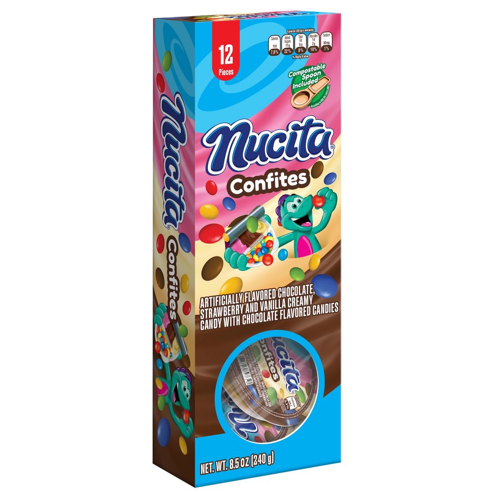 Nucita Confites, Creamy Chocolate, Vanilla and Strawberry Candy,12 Ct Box, 8.5 oz