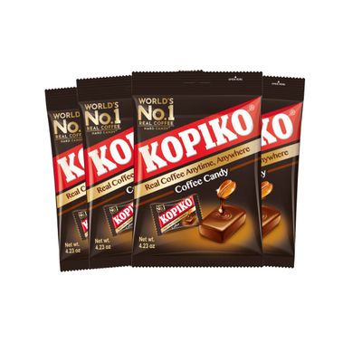 Kopiko Coffee Candy Your Take-Out Pocket Coffee for Every Occasion - Hard Candy Made from Indonesias Coffee Beans Contains Real Coffee Extract for Better Taste (4 Pack Bags)