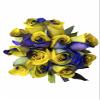 12 Stems - Fresh Cut Yellow & Purple Roses from Flower Explosion view 2