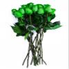 12 Stems - Fresh Cut Tinted Green Roses from Flower Explosion view 3