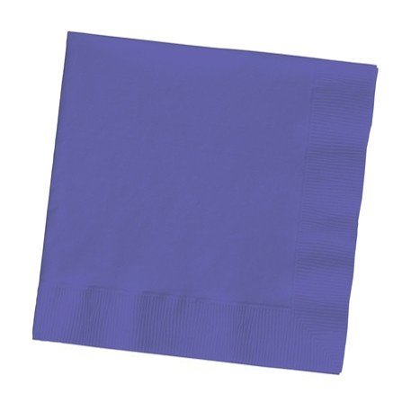 Club Pack of 500 Classic Purple 3-Ply Paper Party Lunch Napkins 6.5"