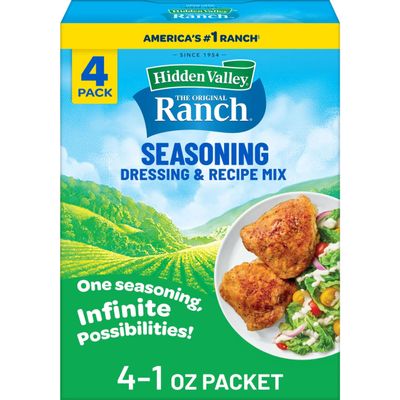 Hidden Valley Original Ranch Seasoning, Dressing and Recipe Mix, 1 Ounce Each, 4 Count (Package May Vary)