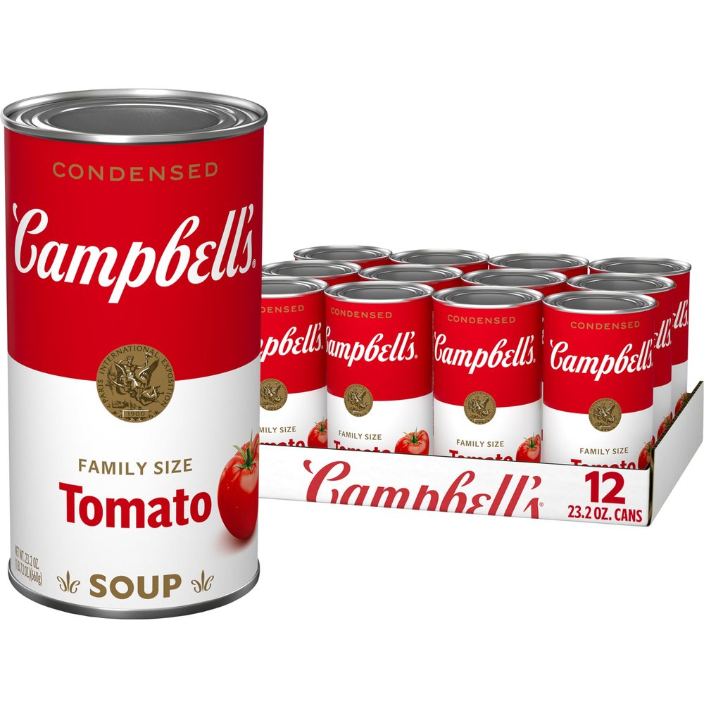 Campbell's Condensed Tomato Soup, 23.2 oz Family Size Can (12 Pack)
