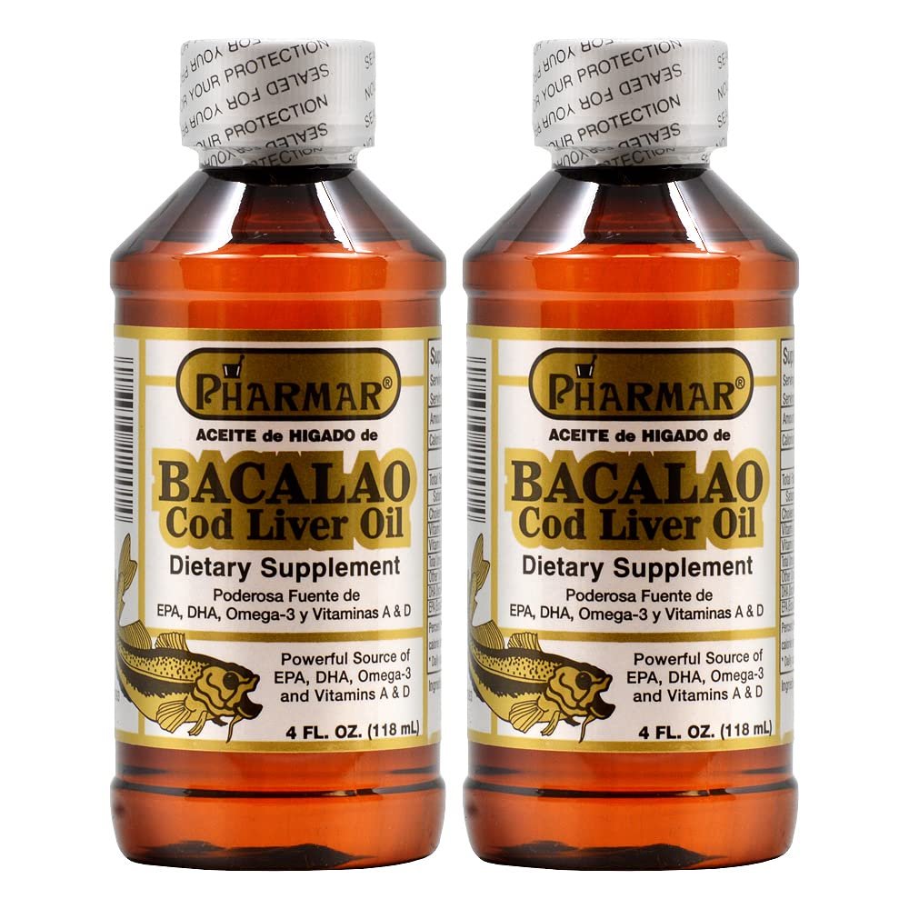 Aceite De Higado De Bacalao 4 Oz. Cod Liver Oil 2-PACK