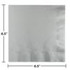 Club Pack of 900 Shimmering Silver 2-Ply Party Lunch Napkins 6.5" view 2