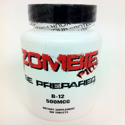 Zombie Pills  Zombie Apocalypse? an Important Part of Your Zombie Apocalypse Survival kit - Top Quality, All Natural Vitamin B12