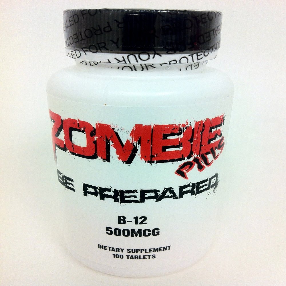 Zombie Pills Zombie Apocalypse? an Important Part of Your Zombie Apocalypse Survival kit - Top Quality, All Natural Vitamin B12
