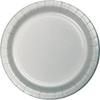 Club Pack of 180 Shimmering Silver Paper Party Banquet Dinner Plates 9" view 1