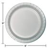 Club Pack of 180 Shimmering Silver Paper Party Banquet Dinner Plates 9" view 2