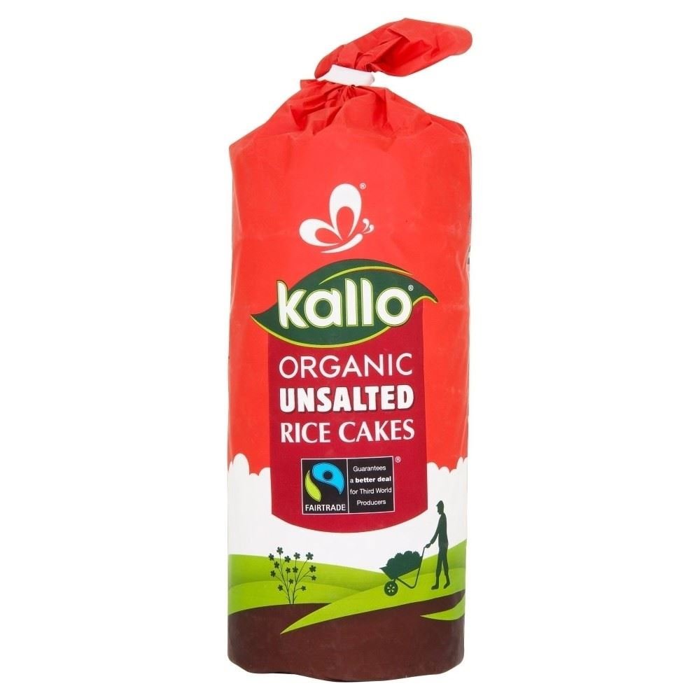 Kallo Fairtrade Organic Thin Slice Rice Cakes - Unsalted (130g)