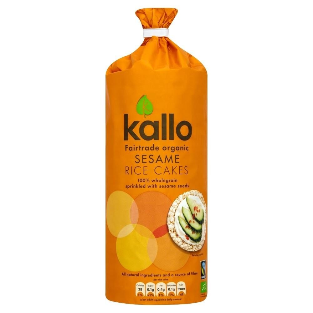 Kallo Organic Fairtrade Sesame Rice Cake (130g)