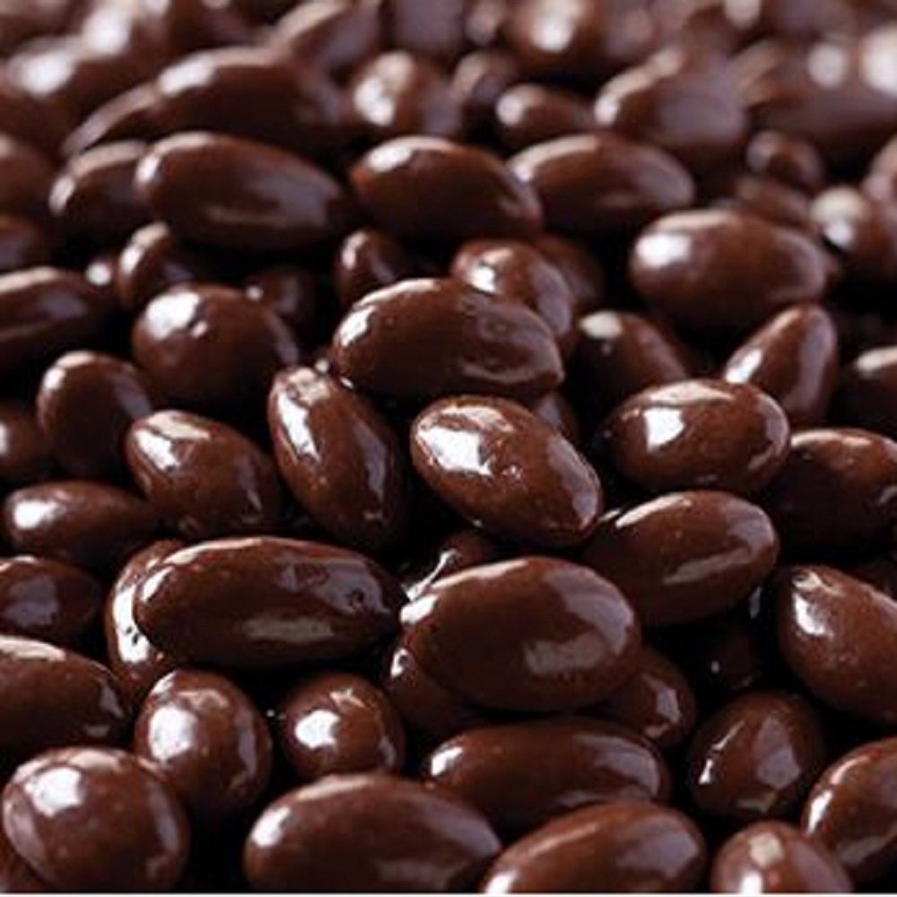Gourmet Dark Chocolate Covered Almonds by Its Delish, 5 Lbs Bulk Bag | Almond Nuts Dipped Chocolates Healthy Candy Snacks | Dairy Free, Vegan, Kosher
