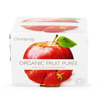 Clearspring Organic Apple & Strawberry Puree (2x100g)