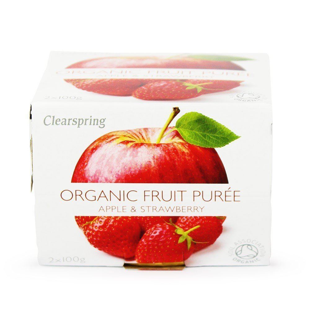 Clearspring Organic Apple & Strawberry Puree (2x100g)