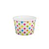 8 oz Yogurt Paper Cups- 1000 Count (Polka Dot- Rainbow) view 1