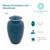 Monet Cremation Urn for Ashes, Aluminum, Blue Urn, Adult Sized Cremation Urn, 10.5 Inches High view 4