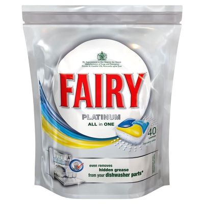 Fairy Platinum All in One Dishwasher Tablets Lemon (40)