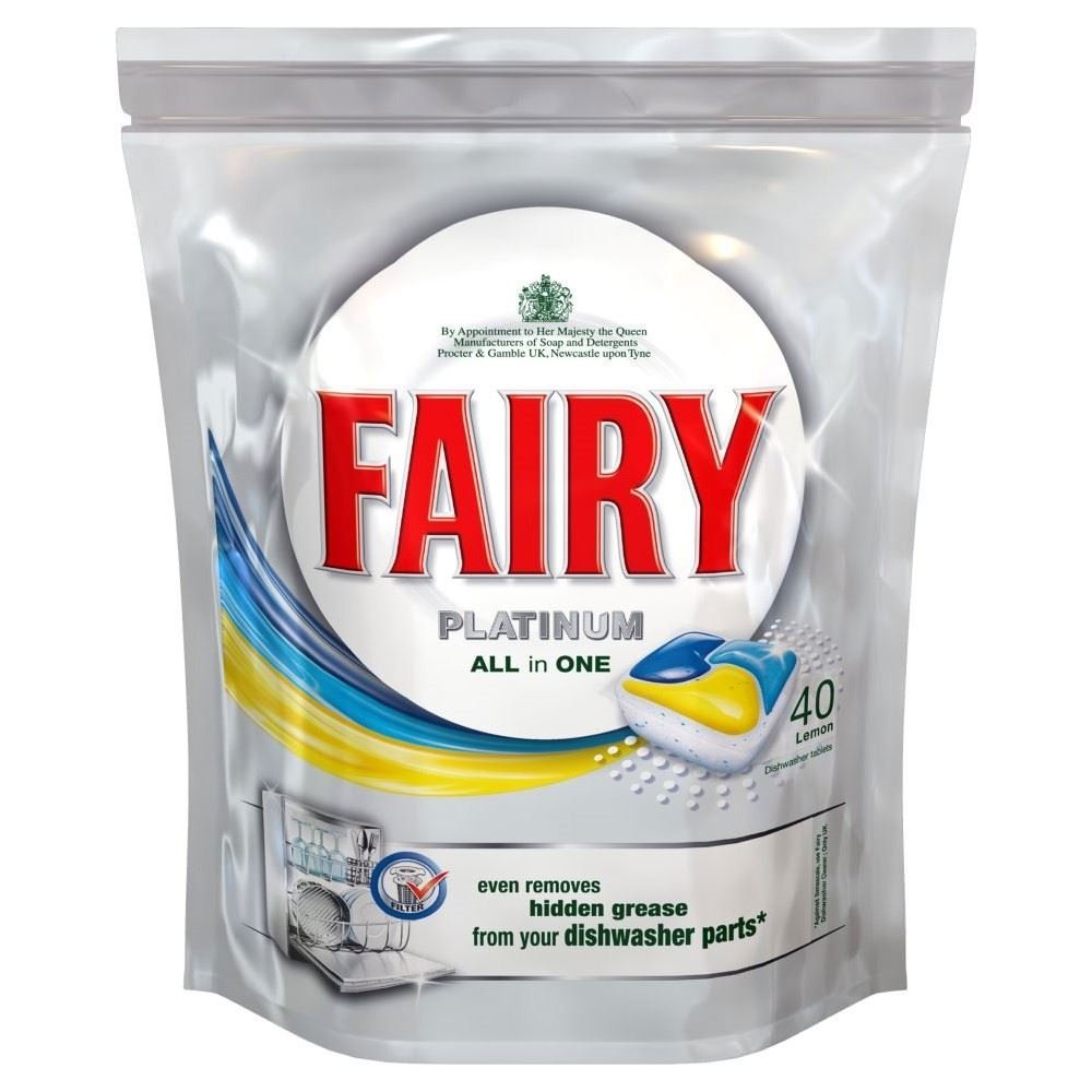 Fairy Platinum All in One Dishwasher Tablets Lemon (40)