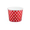 12 oz Yogurt Paper Cups- 1000 Count (Polka Dot- Red) view 1