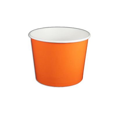 12 oz Yogurt Paper Cups- 1000 Count (Solid- Orange)