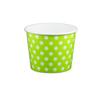 12 oz Yogurt Paper Cups- 1000 Count (Polka Dot- Green) view 1