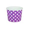 12 oz Yogurt Paper Cups- 1000 Count (Polka Dot- Purple) view 1