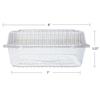 10 13/16" x 9 13/16" x 4 3/8" 12 Count Clear Hinged Plastic Donut Container - 200 per case view 3