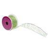 JAM PAPER Holiday Ribbon - 2 x 3 Yards - Green Wave - Sold Individually view 3