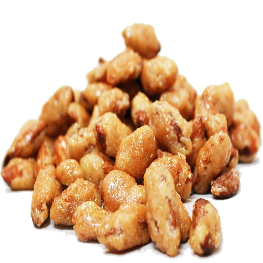 Gourmet Toffee Coated Almonds by Its Delish - 5 lbs Bulk Bag - Sweet Crunchy Caramelized Nuts Snack