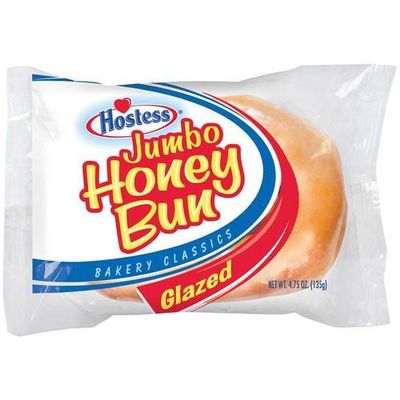 Hostess Single Serve Jumbo Glazed Honey Bun, 4.75 Ounce -- 36 per case.