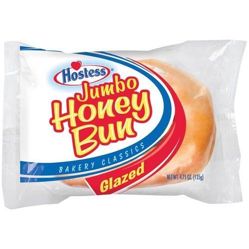 Hostess Single Serve Jumbo Glazed Honey Bun, 4.75 Ounce -- 36 per case.