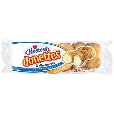 Donettes Single Serve Crunch Mini Donuts, 4 Ounce -- 60 per case.