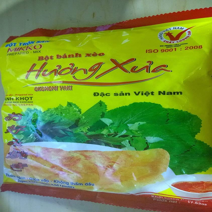 Mikko Prepared Mix Flour for Rice Pancake 17.63 Oz - Bot Banh Xeo Huong Xua 500 G