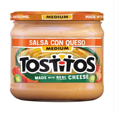 Tostitos Dip, Salsa Con Queso, 15 FL OZ (Pack of 12)