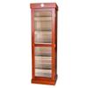 Humidor Supreme Cherry Finish Tower Humidor with Adjustable Shelves | Large Capacity Cigar Humidor Cabinet with Tempered Beveled Glass Door, Hygrometer & Dried Spanish Cedar Lining - Holds 3000 Cigars view 1