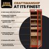 Humidor Supreme Cherry Finish Tower Humidor with Adjustable Shelves | Large Capacity Cigar Humidor Cabinet with Tempered Beveled Glass Door, Hygrometer & Dried Spanish Cedar Lining - Holds 3000 Cigars view 4