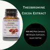 Theobromine Cocoa Extract 99% | High-Purity Theobroma Cacao | 400mg Per Capsule | 60 Vegan Capsules | Stearate-Free, Additive-Free, Glass Bottled view 4