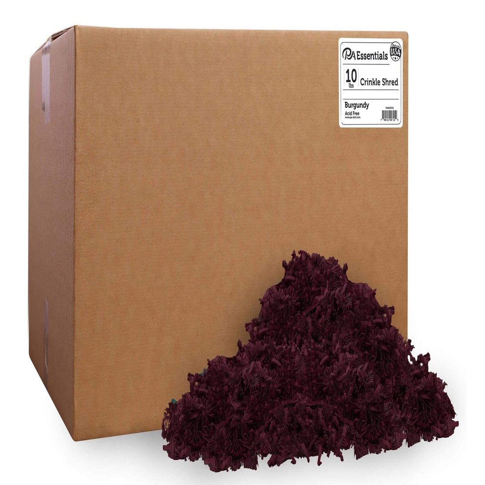Accent Design Paper Accents PA Ess Crinkle Shred Box 10lb Burgundy