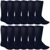 12 Pairs of Yacht & Smith Men's Value Pack of Ring Spun Cotton Crew Diabetic, Nephropathy Socks view 1