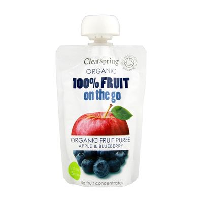 Clearspring - On the Go - Organic Fruit Pure - Apple & Blueberry - 100g