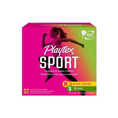 Playtex Sport Fresh Balance Tampon, Multi-pack, 32 ea (Pack of 2)