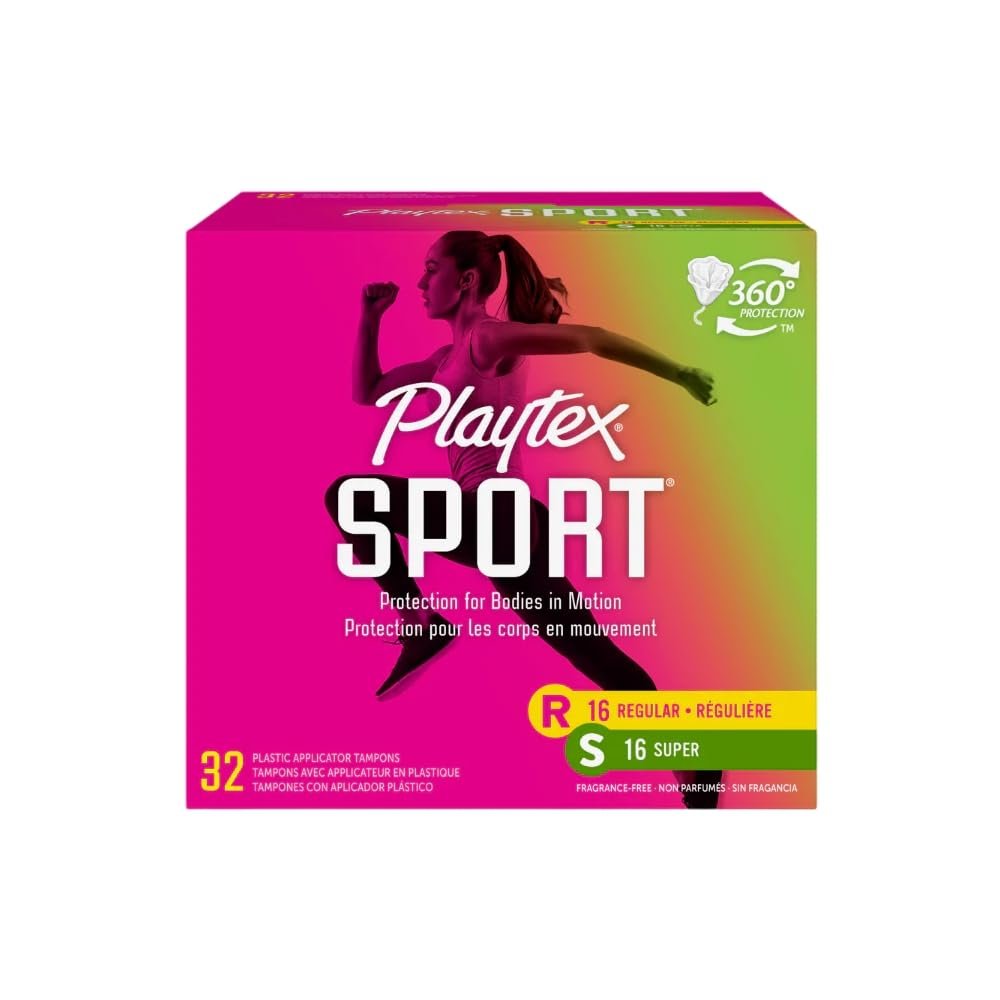 Playtex Sport Fresh Balance Tampon, Multi-pack, 32 ea (Pack of 2)