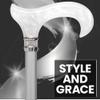 Pearlz Designer Adjustable Cane (Silver) view 2