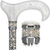 Royal RC Canes Rhinestone Designer - Black & White Majesty Pearlz Walking Cane Adjustable - Aluminum Shaft - Stylish Canes for Women and Men Stability - Seniors Walking Stick view 1