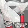 Stylish Adjustable Red Walking Cane  Lightweight Walking Stick for Men and Women, Safe and Supportive Gift Idea view 3