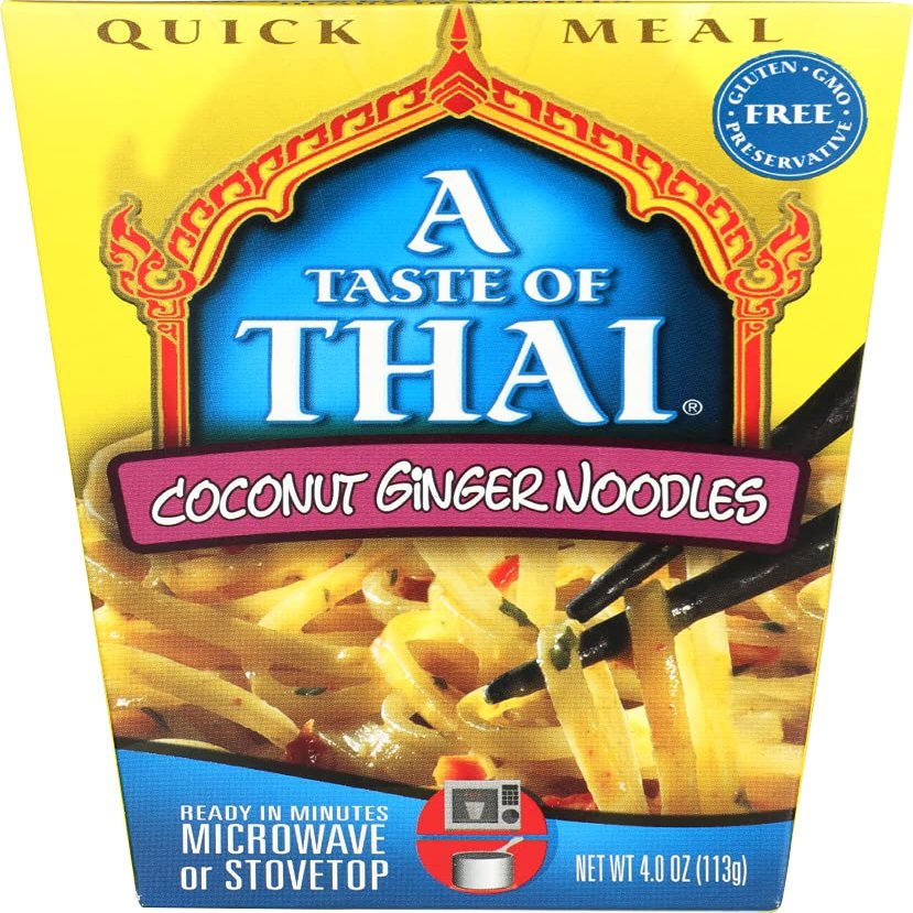 A Taste of Thai Coconut Ginger Noodles Quick Meal, 4-Ounce Boxes (Pack of 6)