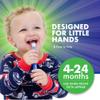 Brilliant Oral Care Baby Toothbrush with Soft Bristles and Round Head, for a Toddler Approved, Easy to Use All-Around Clean Mouth, 4-24 Months, When Front Teeth Appear, Blue, 3 Pack view 3