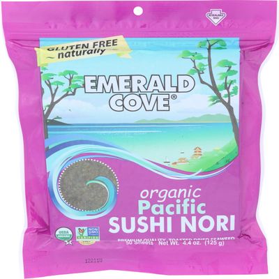 Emerald Cove Silver Grade Organic Pacific Sushi Nori, 50 ct