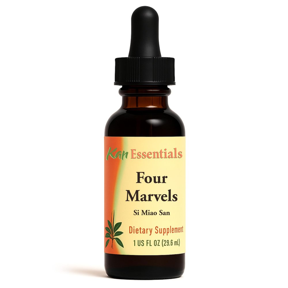 Kan Herb Company Four Marvels  Traditional Chinese Herbal Blend for Dogs and Cats to Support Digestive Clarity, Fluid Balance, and Overall Wellness, Liquid Herbal Supplement for Pets, 1 fl oz